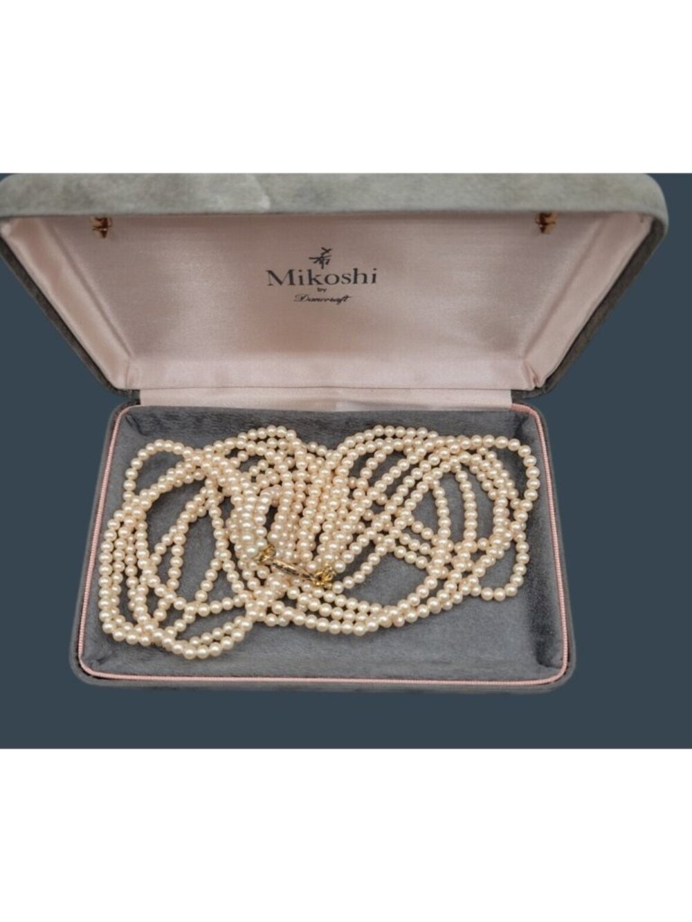Rare Vtg Mikoshi by Danecraft Multi-strand Princesse Style Pearls Original Box - Picture 5 of 15
